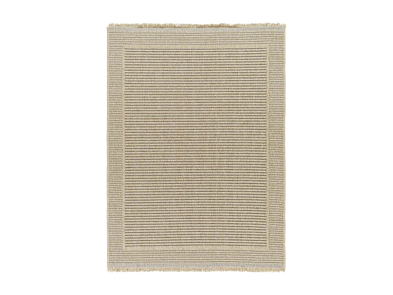 In-/Outdoor-Teppich mit Jute-Look - Beige/Schwarz - 120x170cm - MINDY