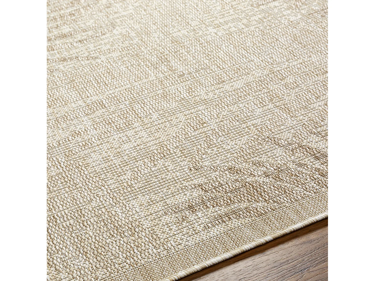 Buitenkleed - Balkon, Terras, Keuken Jute-Look Tapijt - Beige/Ivoor - 160x213cm - VANESSA
