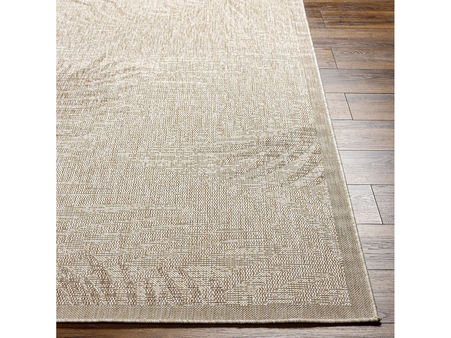 Buitenkleed - Balkon, Terras, Keuken Jute-Look Tapijt - Beige/Ivoor - 160x213cm - VANESSA