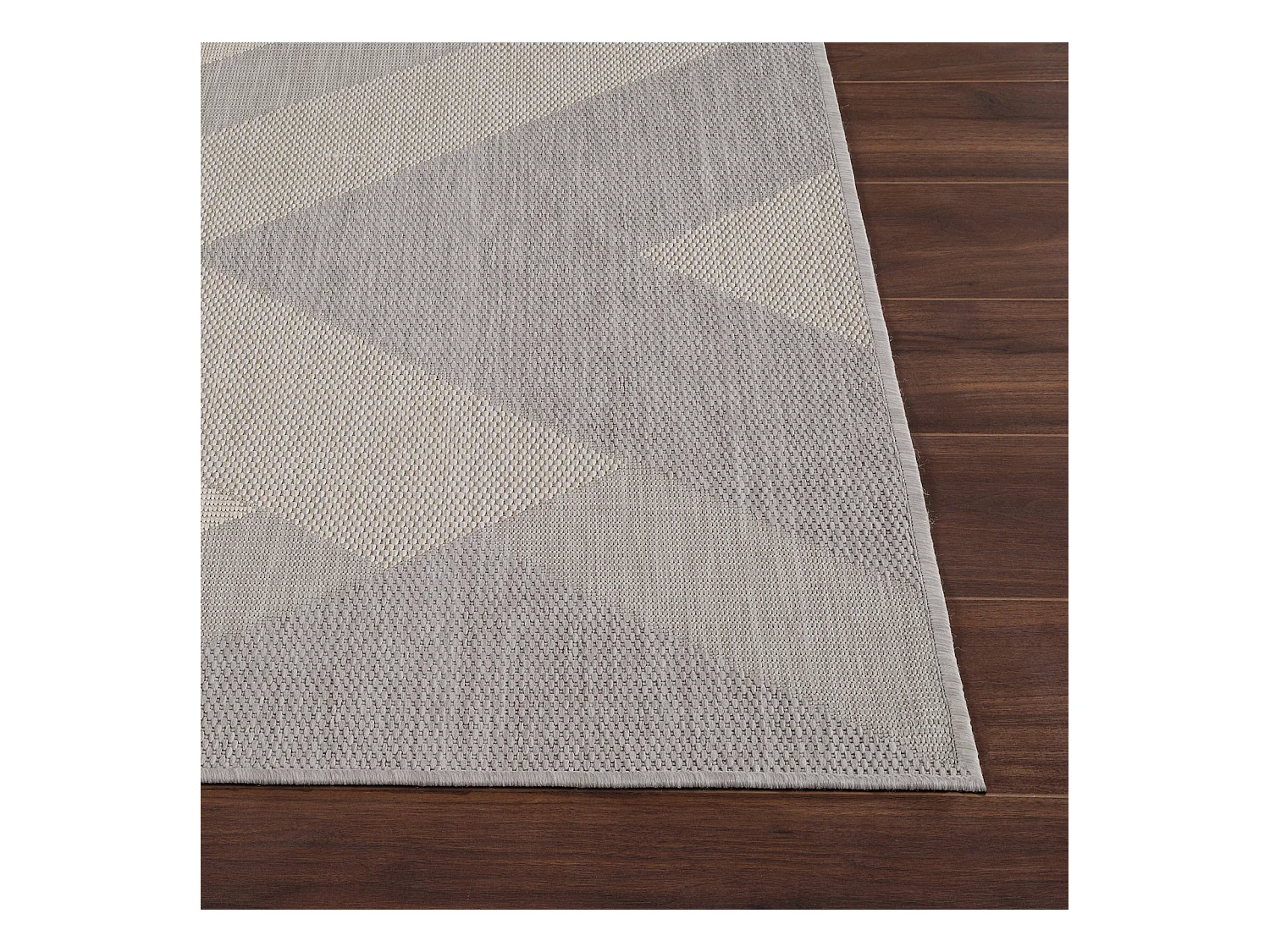Tapis d'Extérieur/Intérieur - Gris/Ivoire - 80x150cm - ABBY