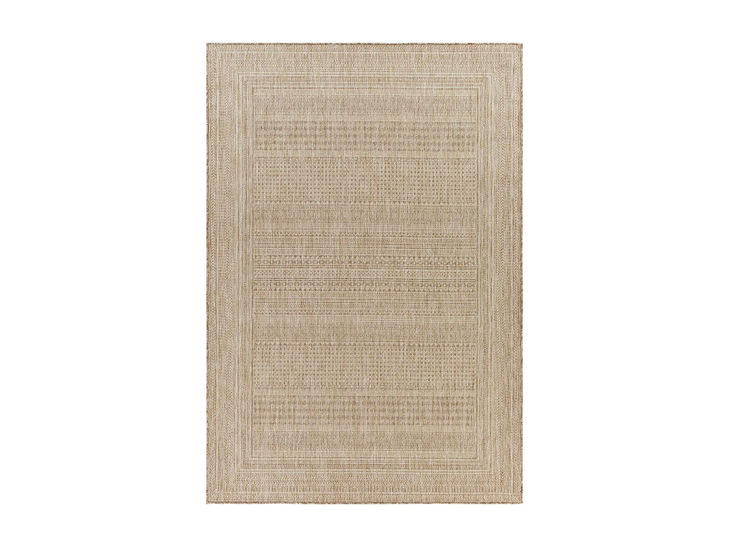 Tapis d'Extérieur/Intérieur Aspect Jute - Beige/Ivoire - 200x275cm - SIERRA