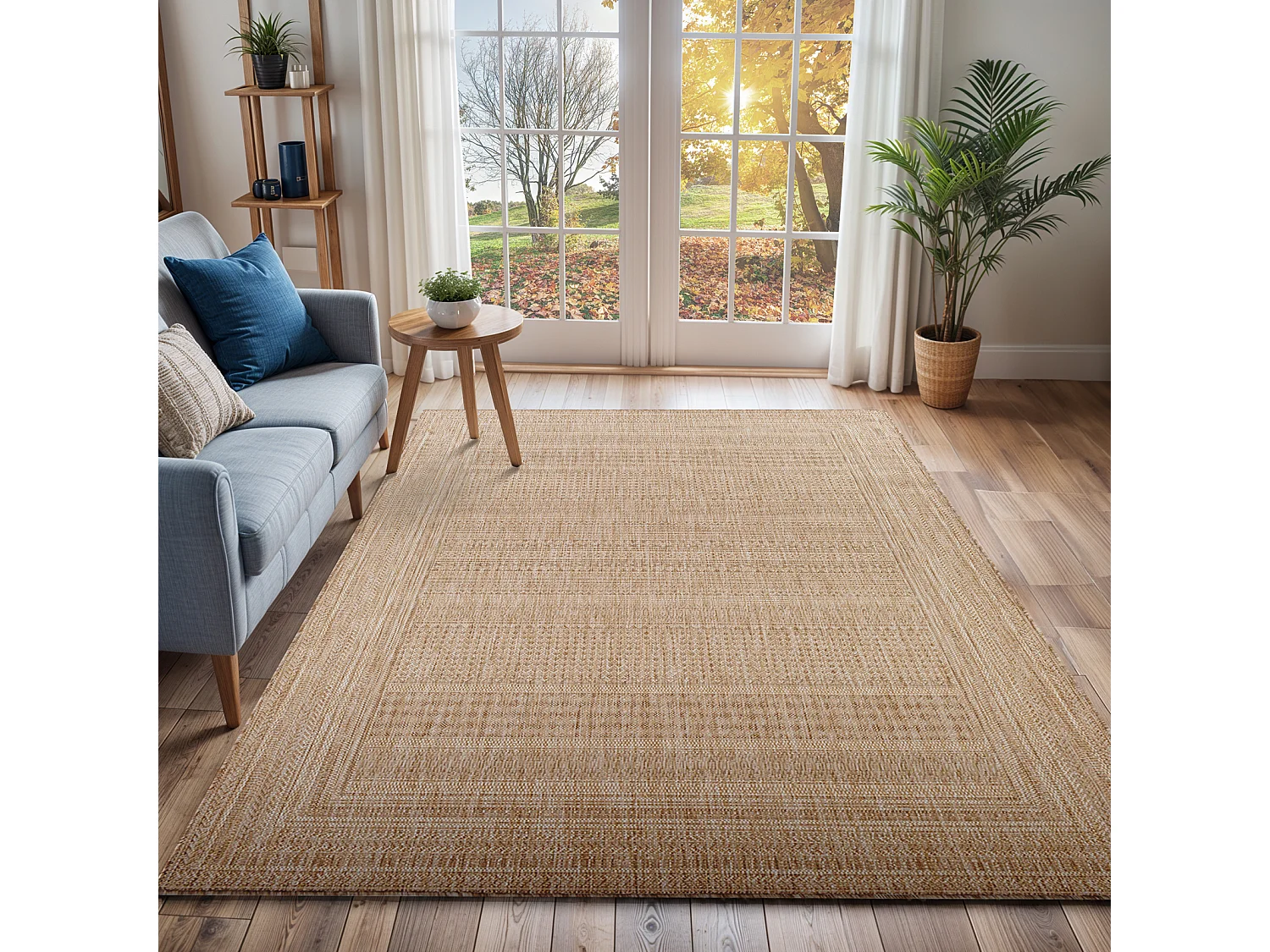Tapis d'Extérieur/Intérieur Aspect Jute - Beige/Ivoire - 200x275cm - SIERRA