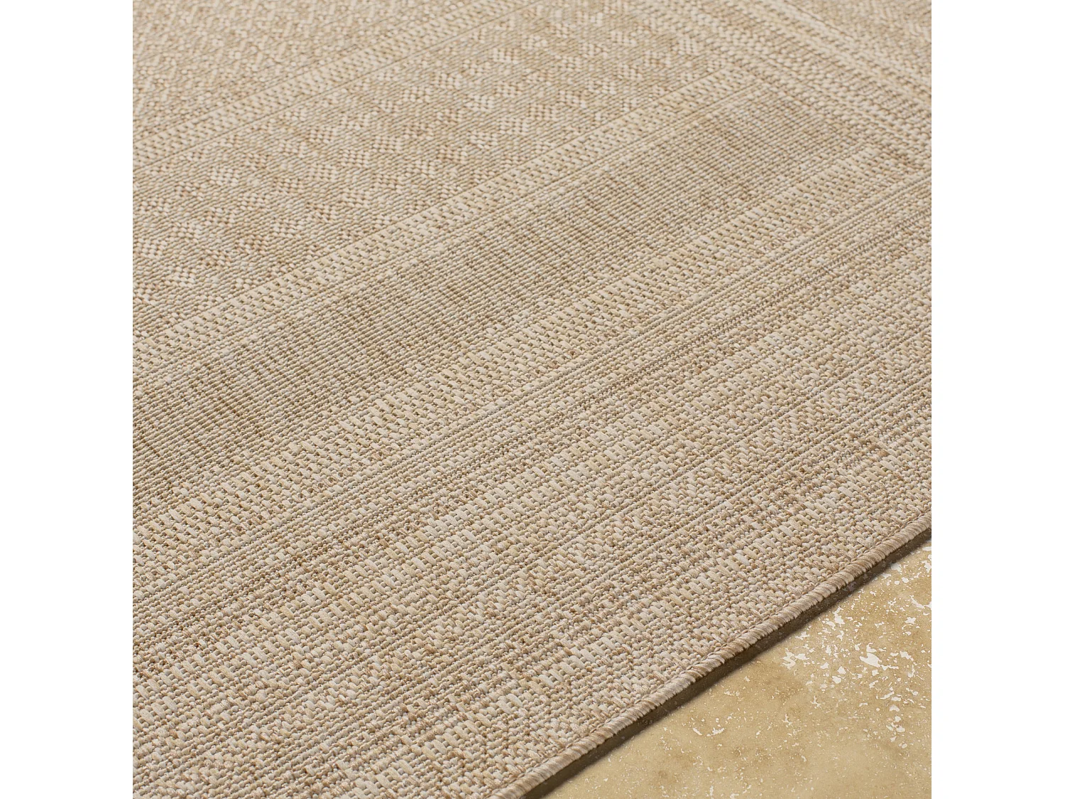 Tapis d'Extérieur/Intérieur Aspect Jute - Beige/Ivoire - 200x275cm - SIERRA