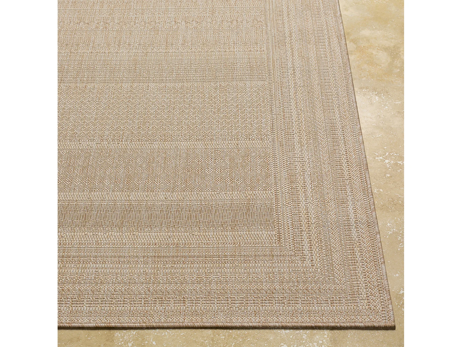Tapis d'Extérieur/Intérieur Aspect Jute - Beige/Ivoire - 200x275cm - SIERRA