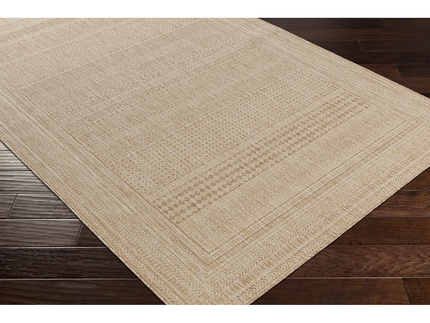 Tapis d'Extérieur/Intérieur Aspect Jute - Beige/Ivoire - 200x275cm - SIERRA
