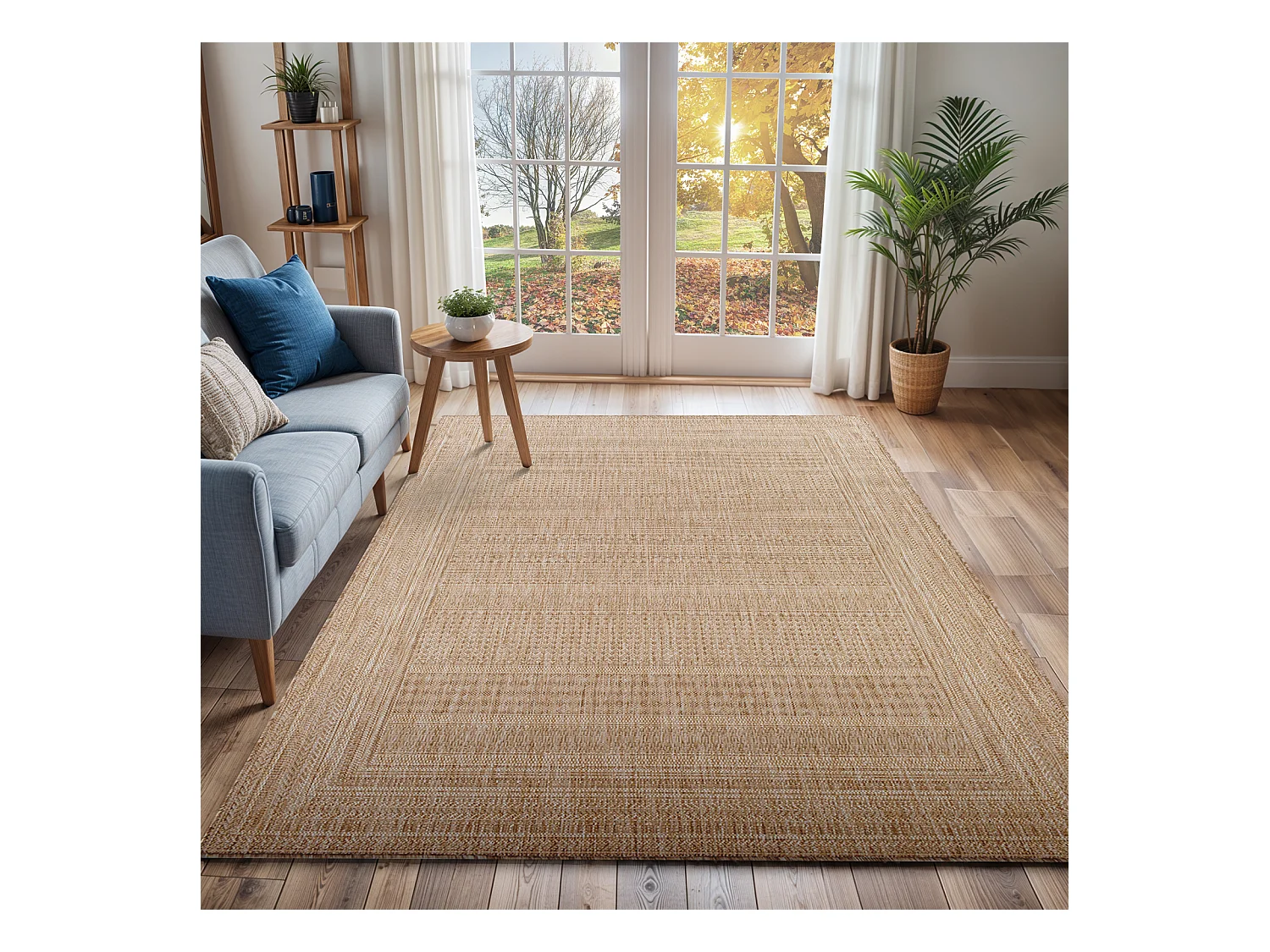 Buitenkleed - Balkon, Terras, Keuken Jute-Look Tapijt - Beige/Ivoor - 200x275cm - SIERRA