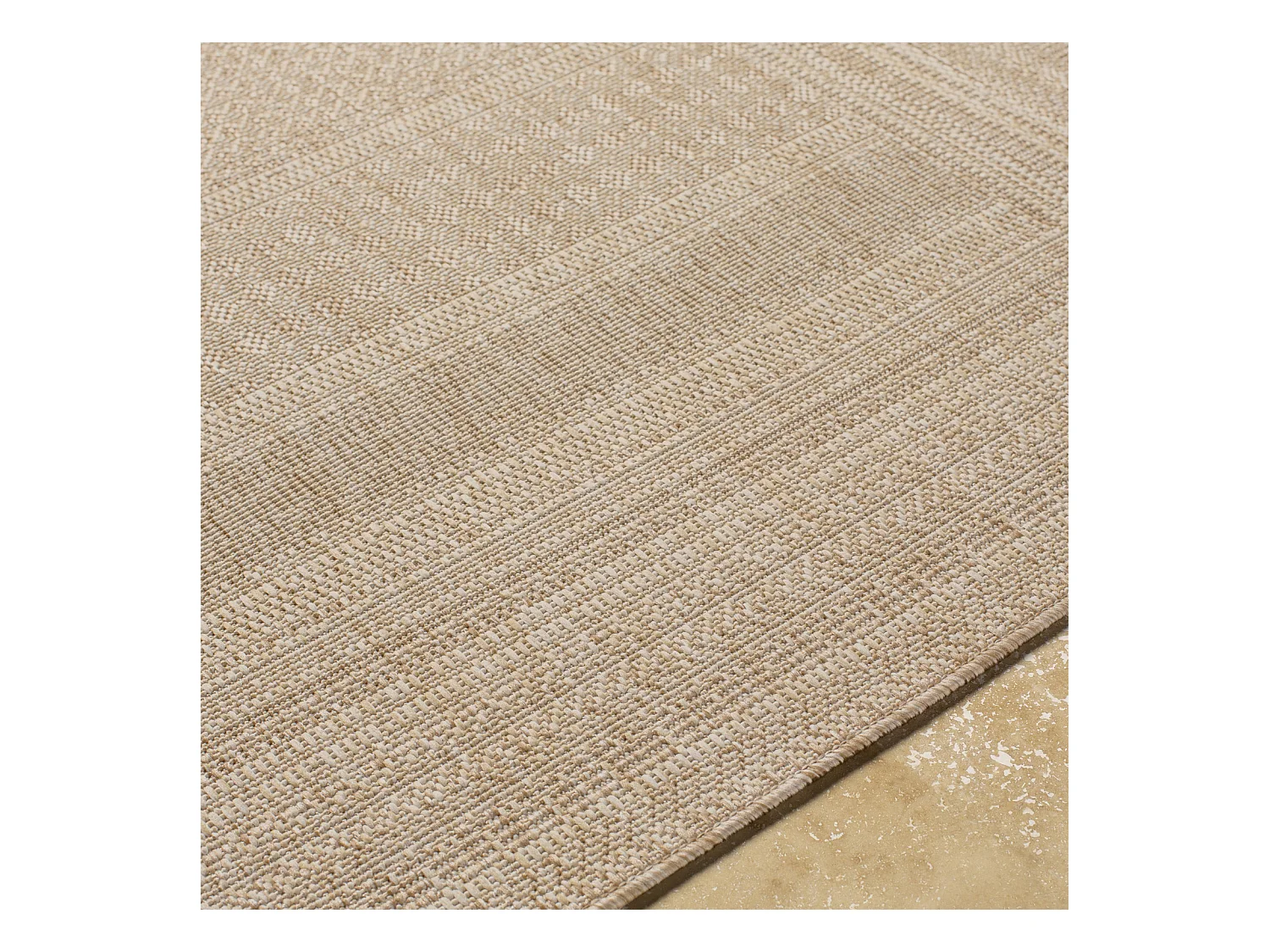 Buitenkleed - Balkon, Terras, Keuken Jute-Look Tapijt - Beige/Ivoor - 200x275cm - SIERRA
