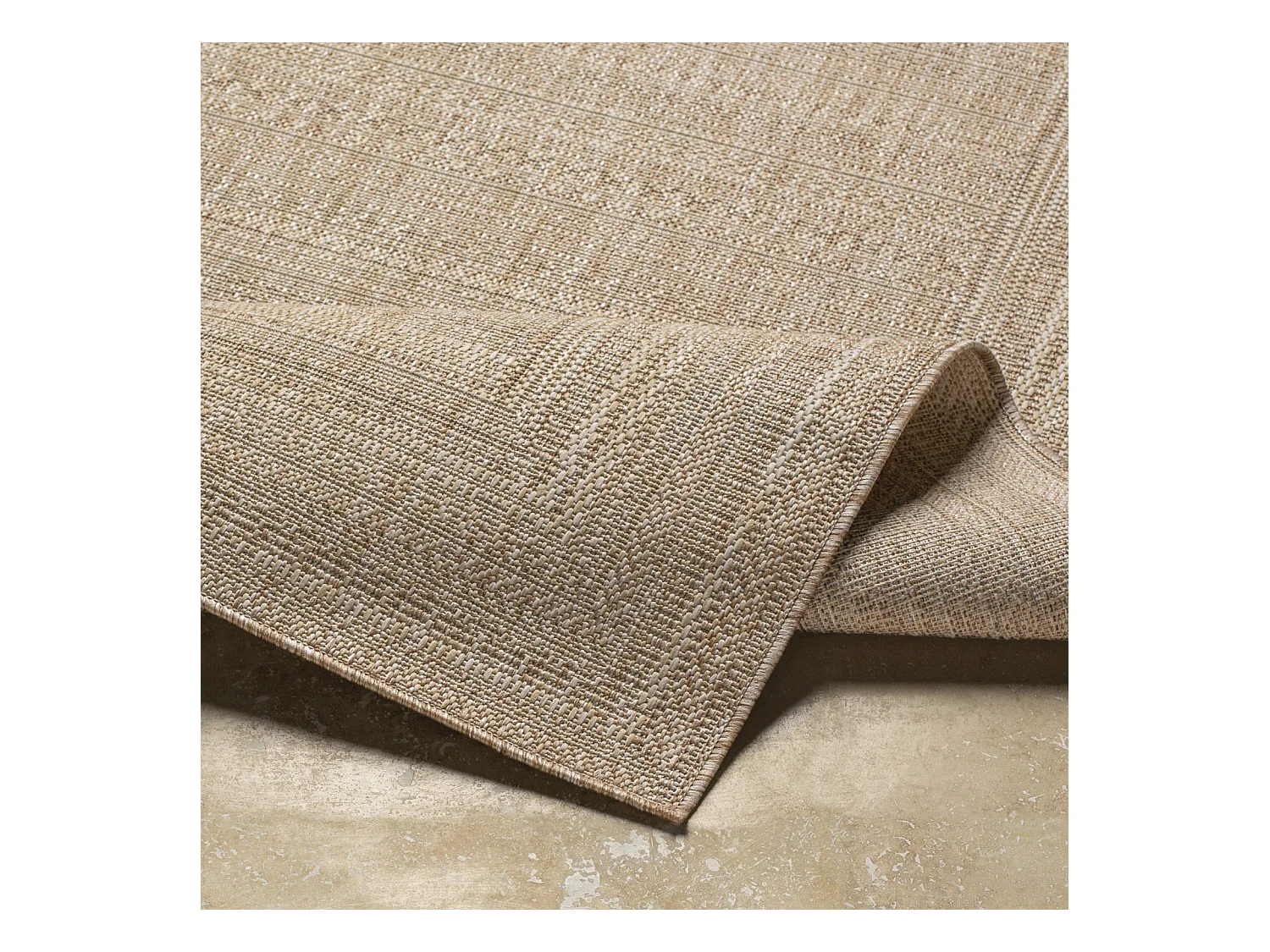 Buitenkleed - Balkon, Terras, Keuken Jute-Look Tapijt - Beige/Ivoor - 200x275cm - SIERRA