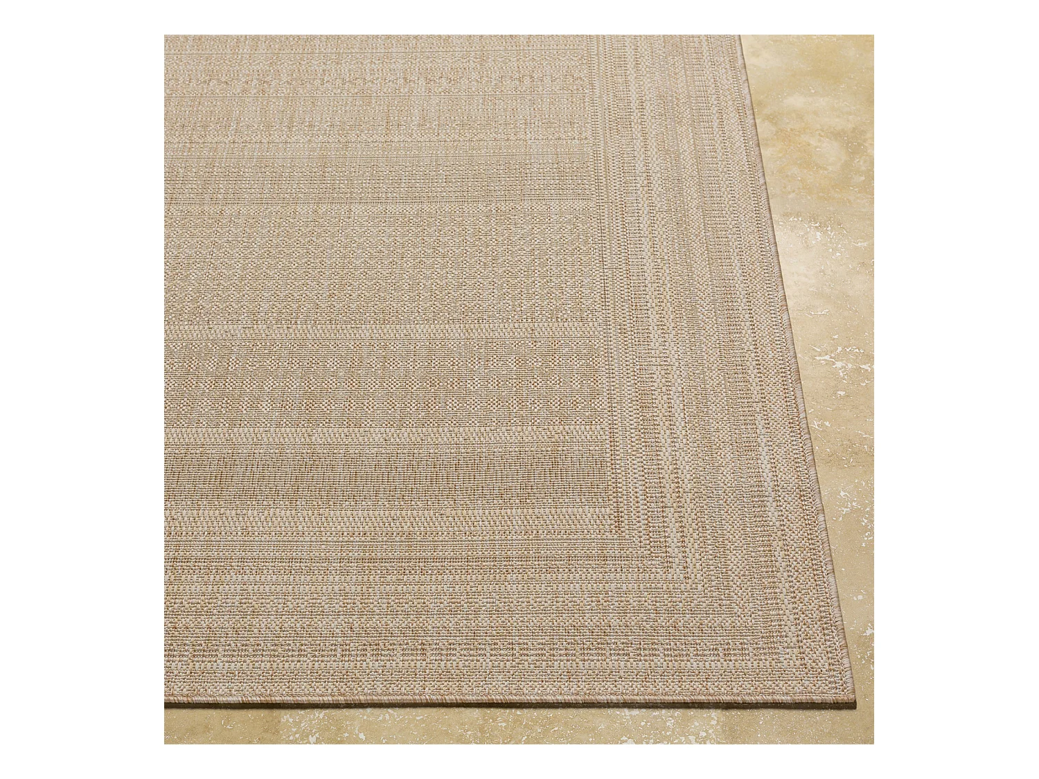 Buitenkleed - Balkon, Terras, Keuken Jute-Look Tapijt - Beige/Ivoor - 200x275cm - SIERRA