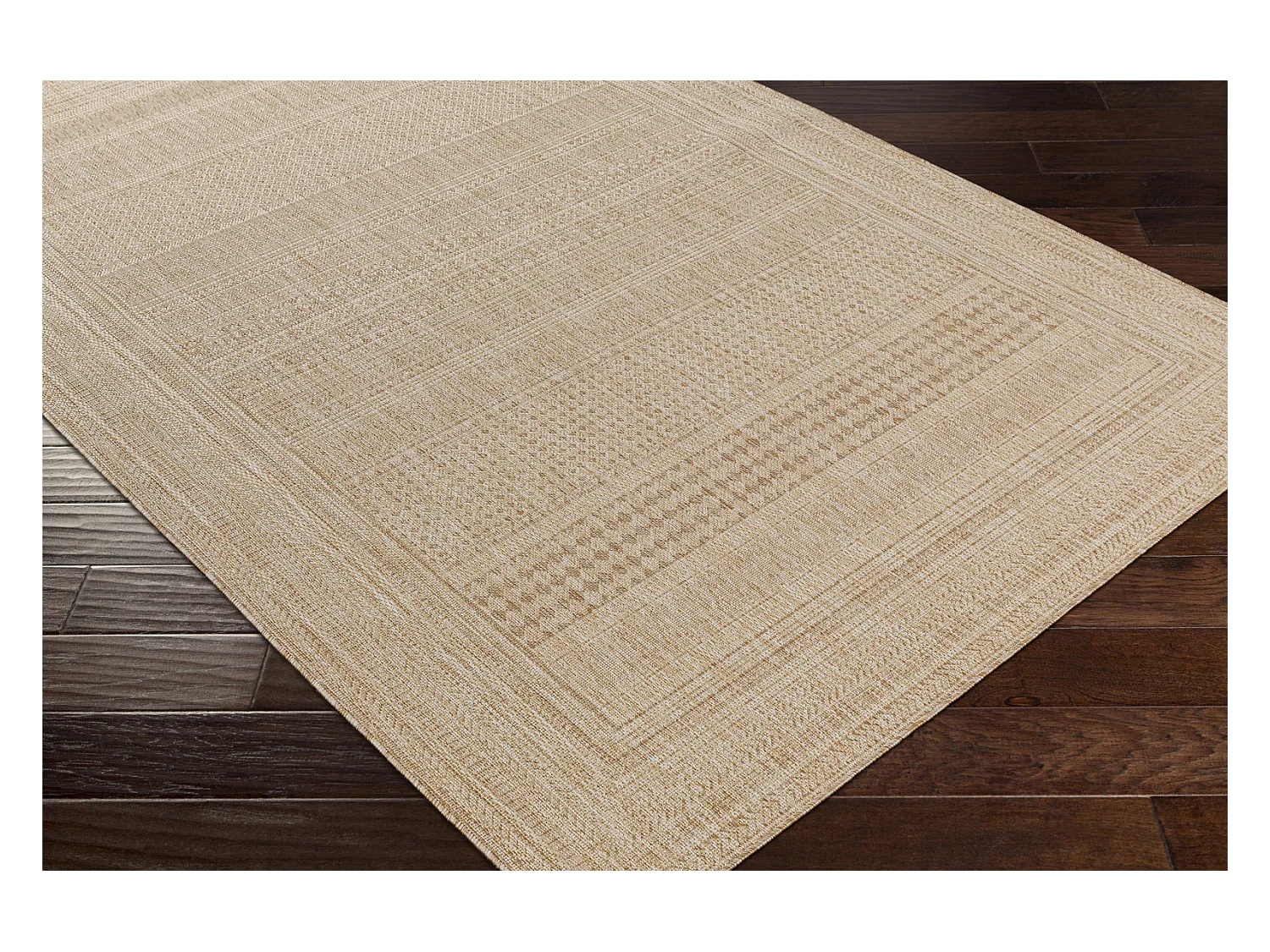 Buitenkleed - Balkon, Terras, Keuken Jute-Look Tapijt - Beige/Ivoor - 200x275cm - SIERRA