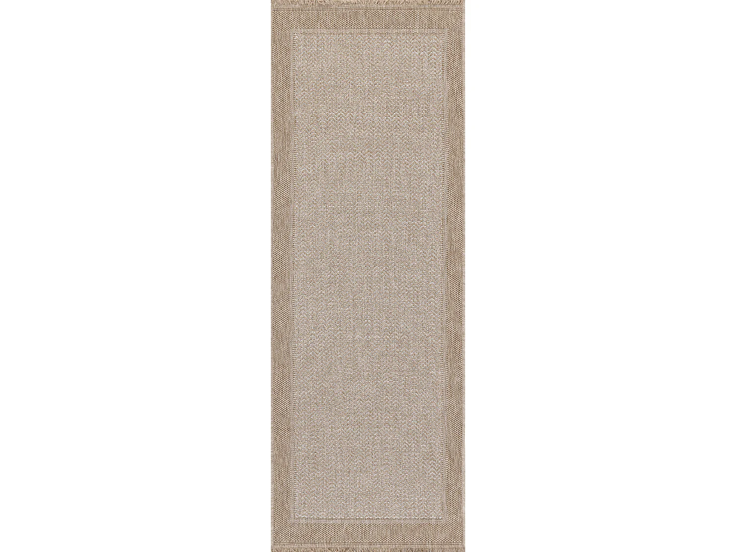 Tappeto Esterno/Interno Aspetto di Juta - Beige - 80x220cm - JENNY
