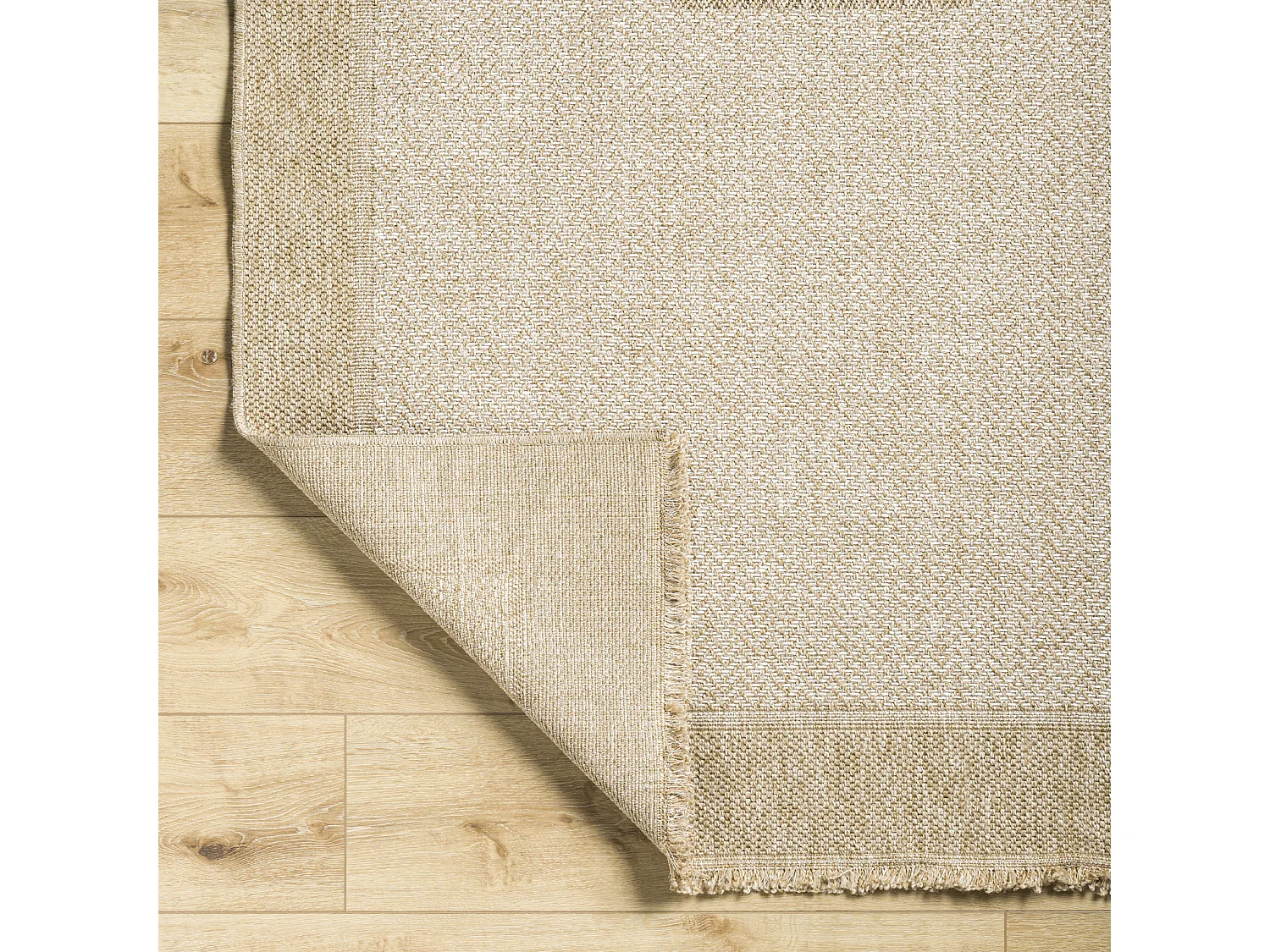 Tappeto Esterno/Interno Aspetto di Juta - Beige - 80x220cm - JENNY