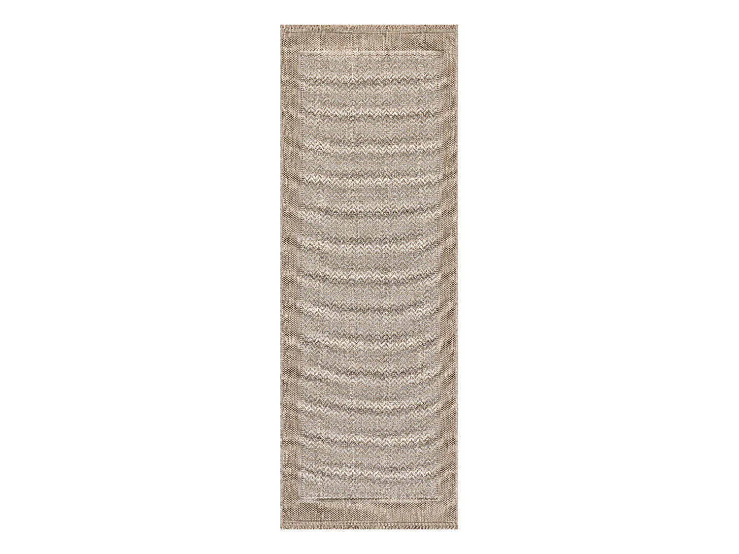 Tappeto Esterno/Interno Aspetto di Juta - Beige - 80x220cm - JENNY