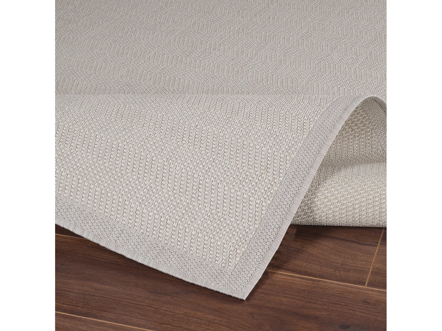 Alfombra Exterior/Interior - Gris/Marfil - 120x170cm - TONIE