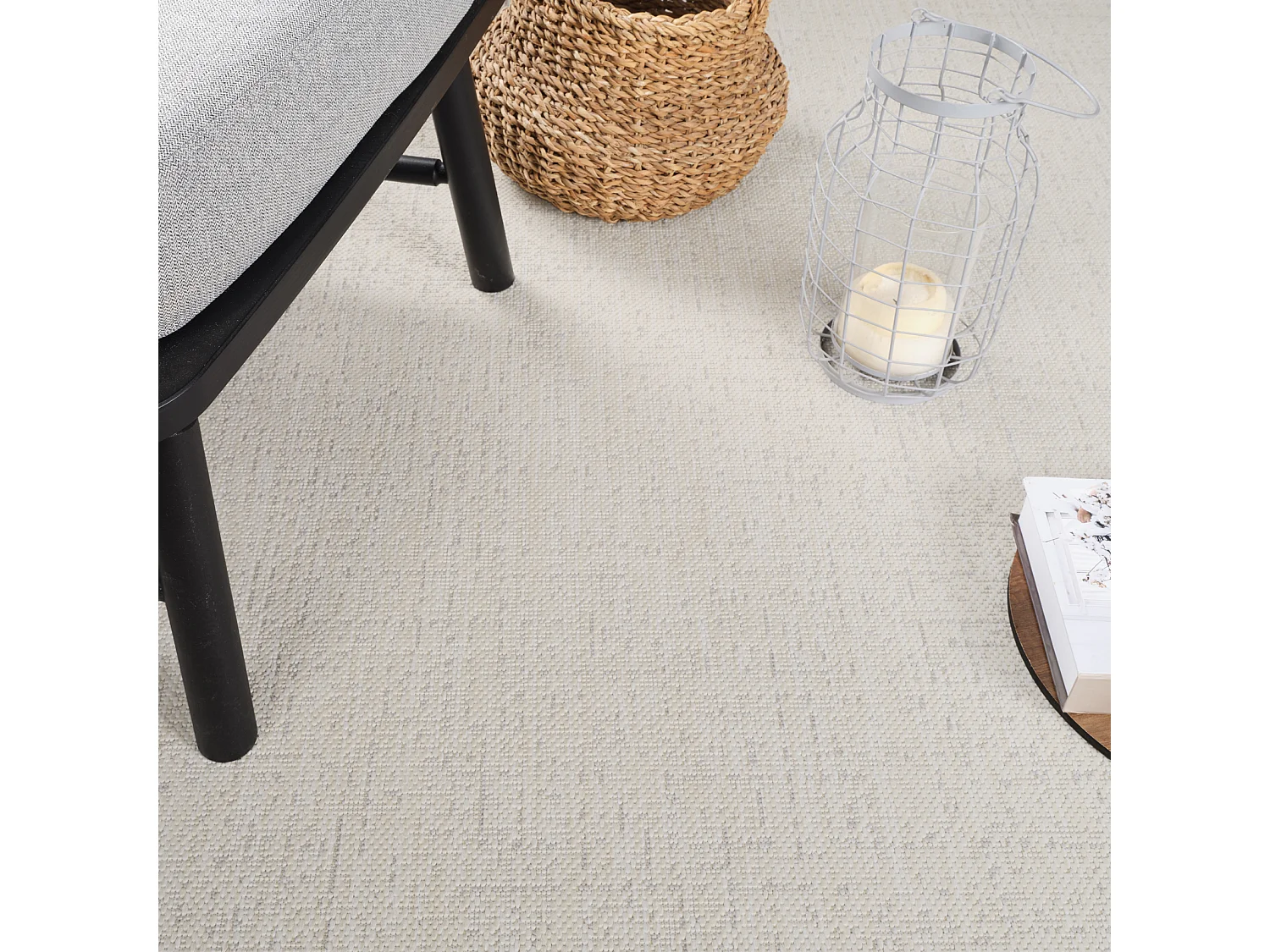 Buitenkleed - Balkon, Terras, Keuken Tapijt - Ivoor/Grijs - 80x150cm - JODY