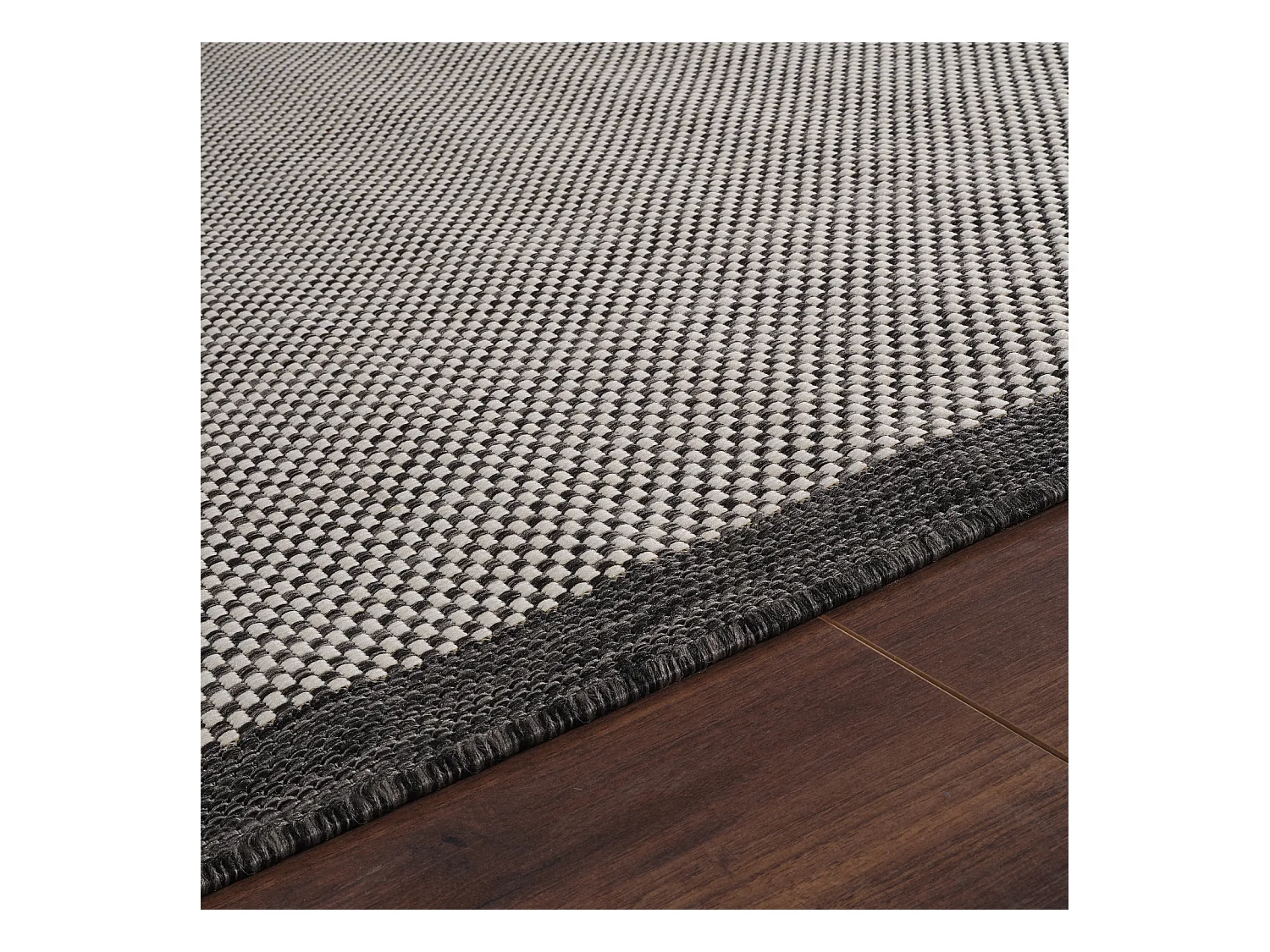 Buitenkleed - Balkon, Terras, Keuken Tapijt - Grijs/Ivoor - 160x213cm - KACEY