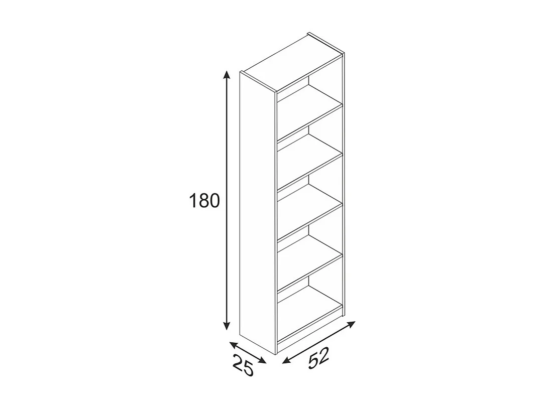 Bibliothèque pour enfants et adolescents I-Joy en mélamine verte 52 x 180 x 25 cm