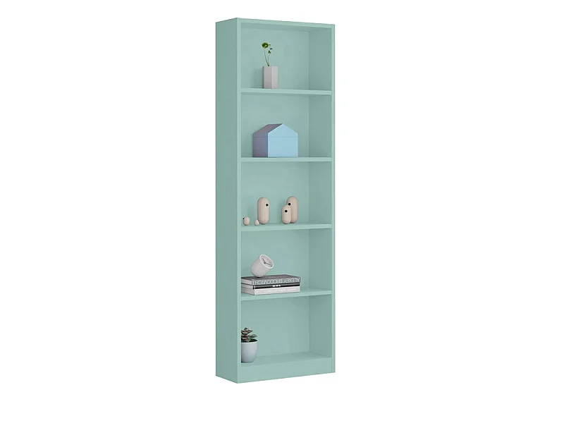 Estantería juvenil alta de 5 balda en verde aqua 180 cm iJoy Verde Aqua