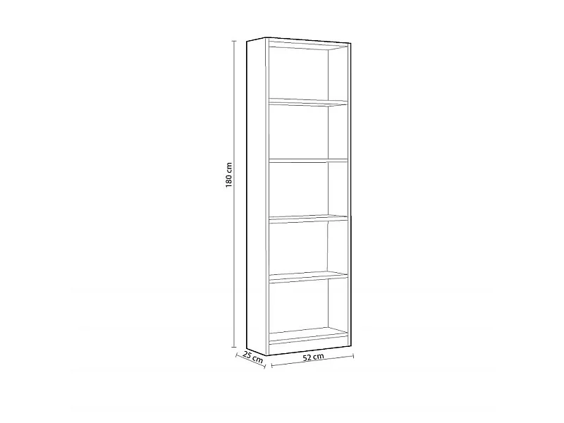 Estantería juvenil alta de 5 balda en verde aqua 180 cm iJoy Verde Aqua