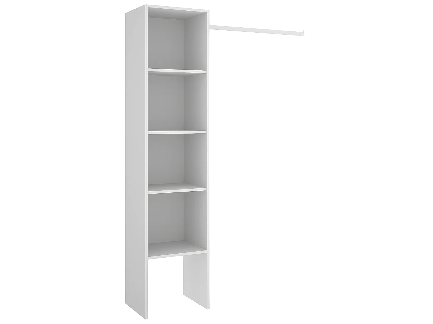 Colonne dressing en panneaux de particules mélaminés coloris blanc - Longueur 137.5 x Profondeur 40.2 x Hauteur 185.5 cm