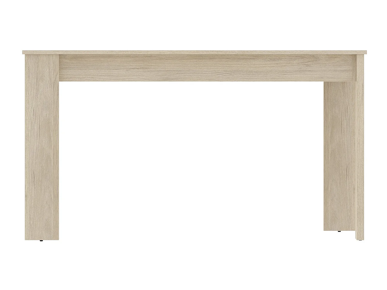 Table à manger rectangulaire en panneaux de particules mélaminés coloris naturel-Longueur 139 x Profondeur 81 x Hauteur 77 cm