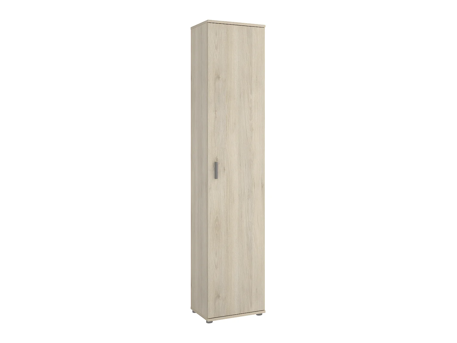 Armoire en panneaux de particules mélaminés coloris chêne naturel - Longueur 38.8 x Profondeur 35.3 x Hauteur 190.2 cm