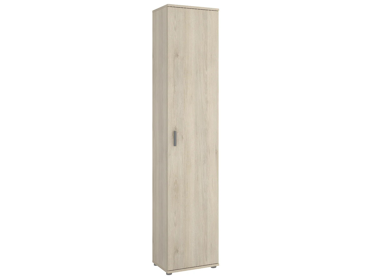 Armoire en panneaux de particules mélaminés coloris chêne naturel - Longueur 38.8 x Profondeur 35.3 x Hauteur 190.2 cm