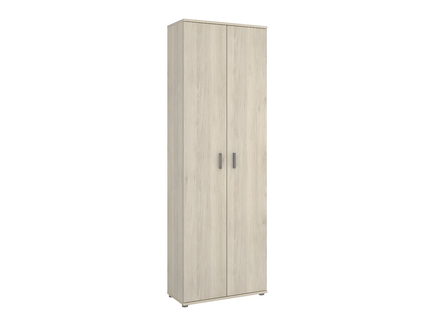 Armoire en panneaux de particules mélaminés coloris chêne naturel - Longueur 60.9 x Profondeur 35.3 x Hauteur 190.2 cm
