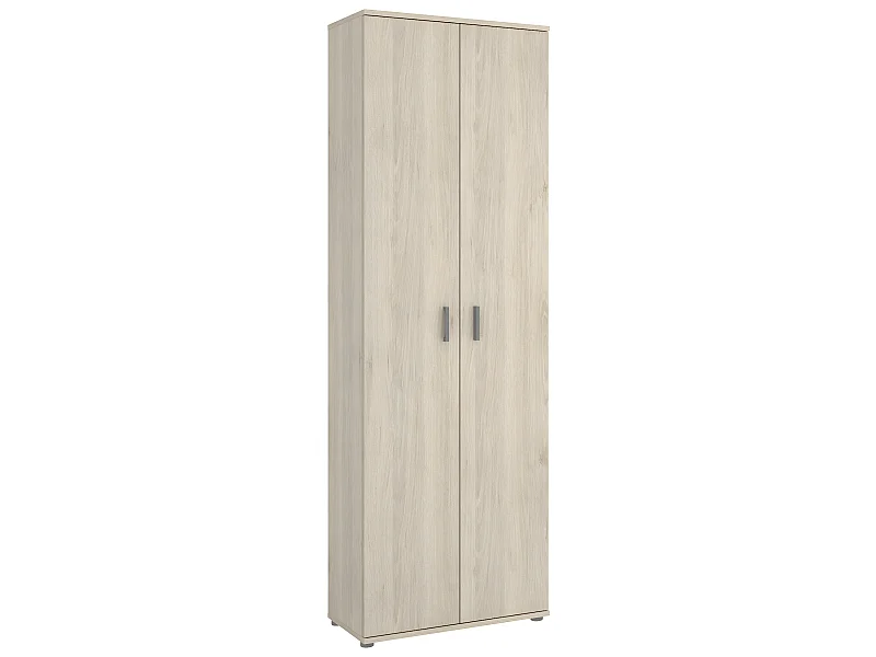 Armoire en panneaux de particules mélaminés coloris chêne naturel - Longueur 60.9 x Profondeur 35.3 x Hauteur 190.2 cm