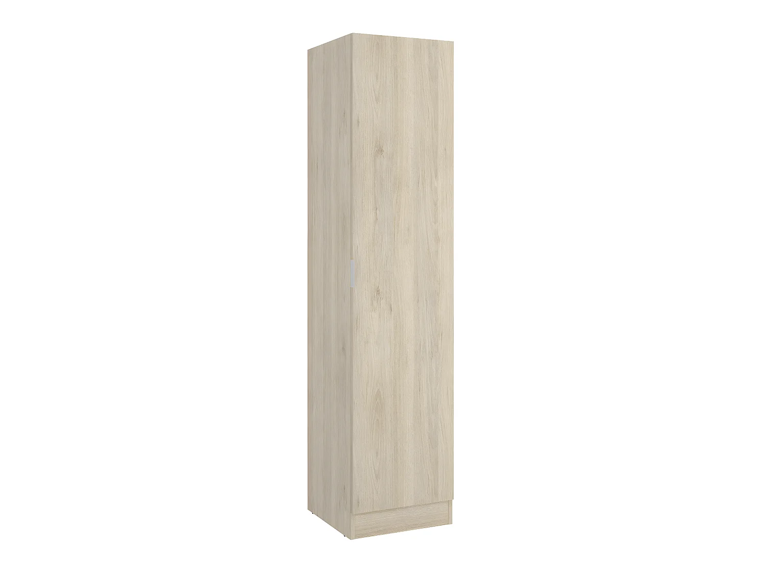 Armoire étroite avec porte en panneaux de particules mélaminés coloris chêne - Longueur 41 x Profondeur 52 x Hauteur 184 cm