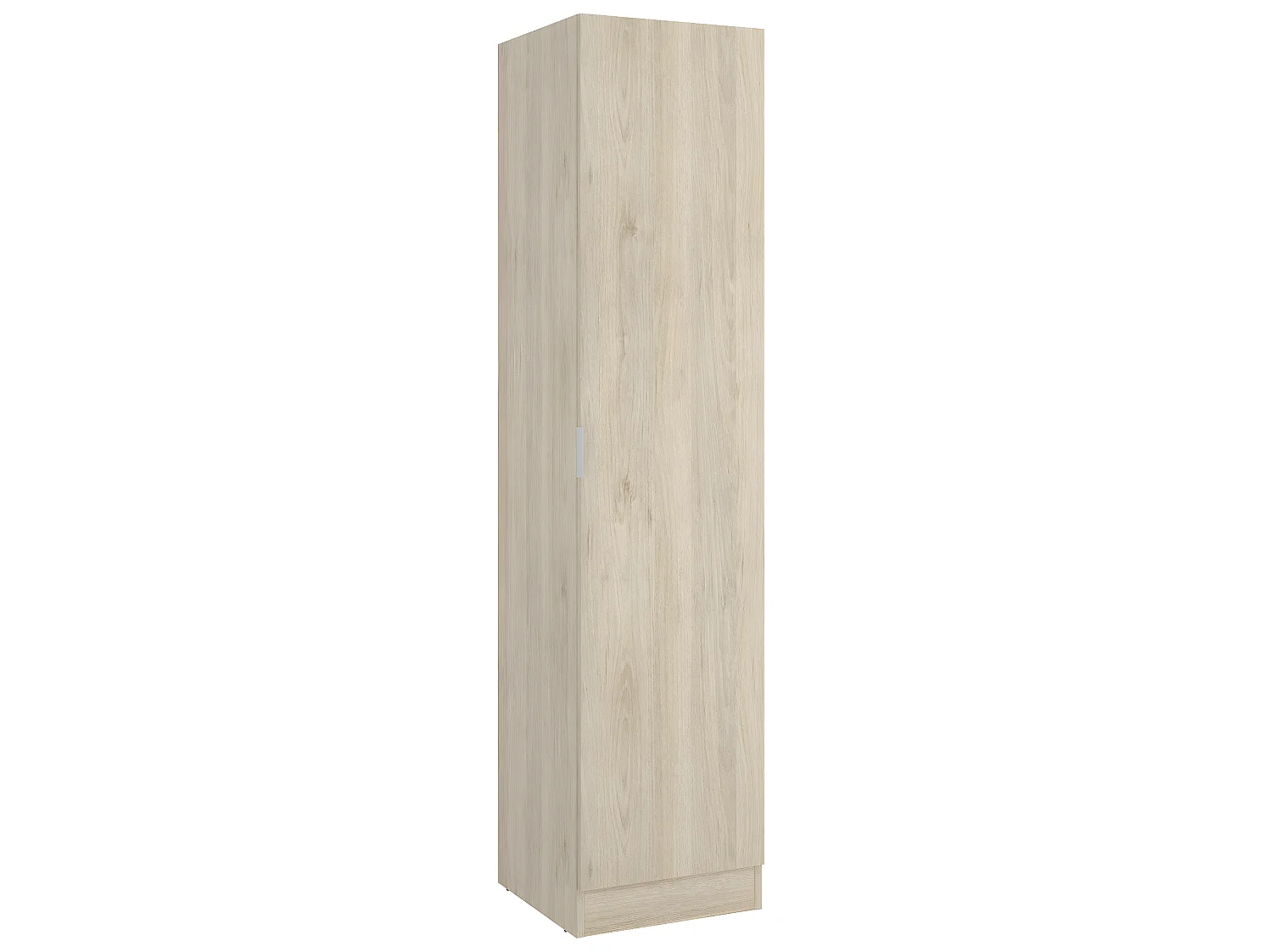 Armoire étroite avec porte en panneaux de particules mélaminés coloris chêne - Longueur 41 x Profondeur 52 x Hauteur 184 cm