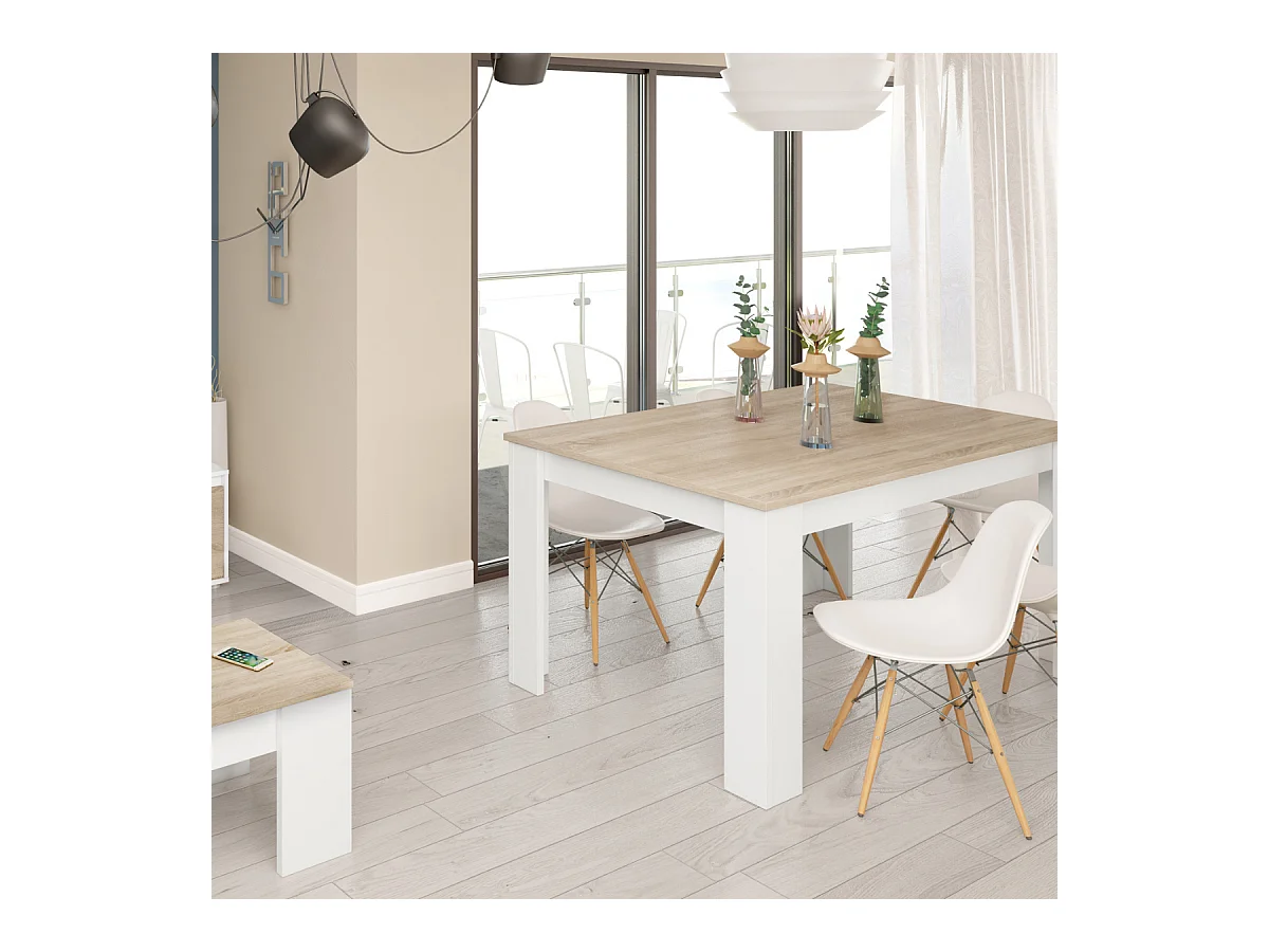 Table à manger extensible L140 à 190 cm - ZAIRA