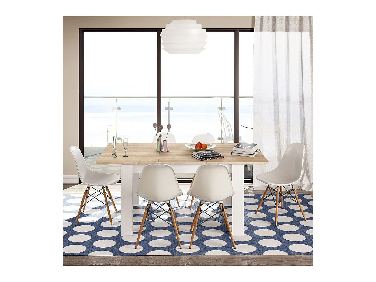 Table à manger extensible L140 à 190 cm - ZAIRA