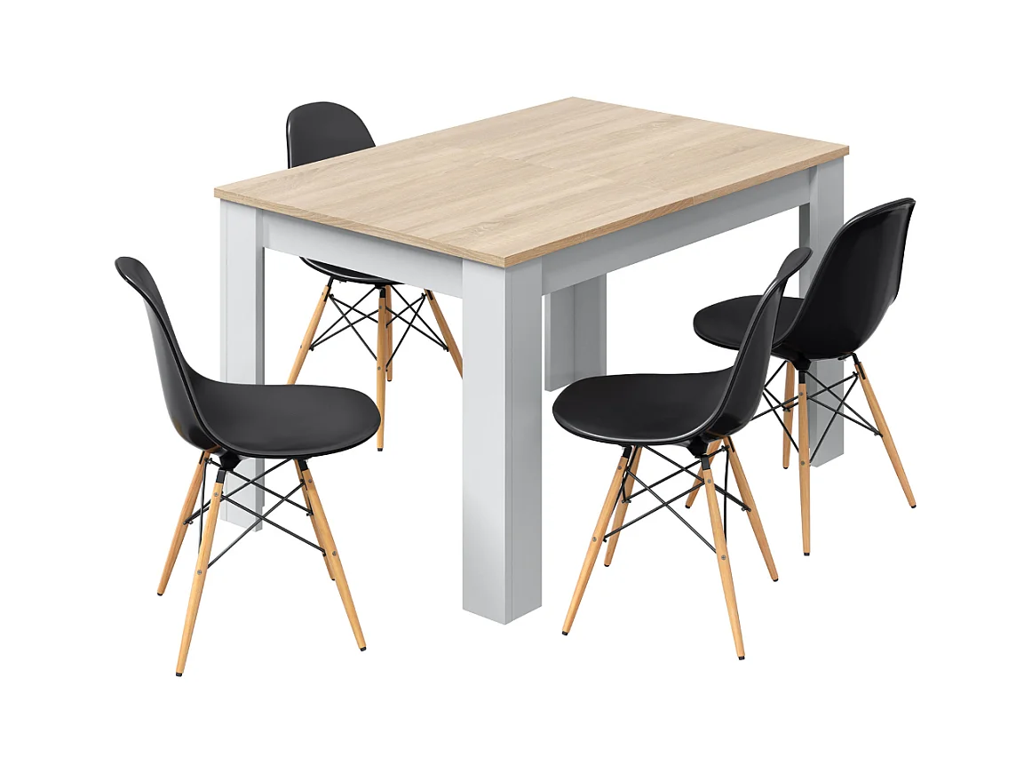 Table à manger extensible L140 à 190 cm - ZAIRA