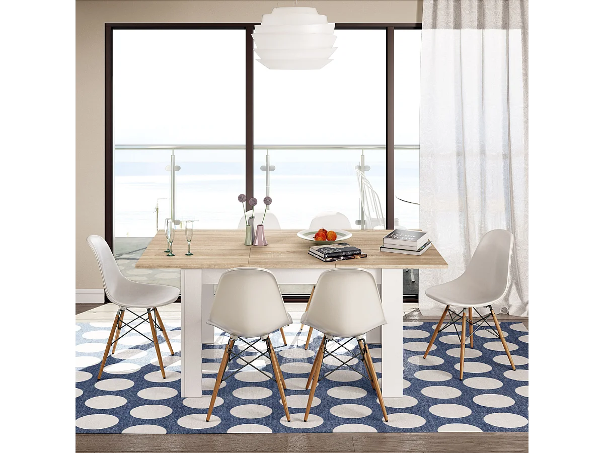 Tavolo da pranzo allungabile L140 a 190 cm - ZAIRA