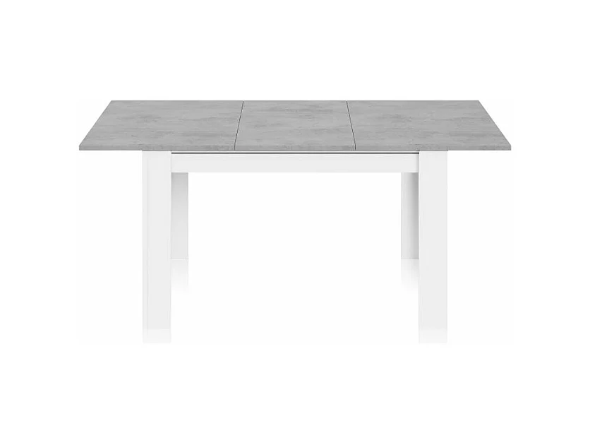 Ausziehbarer Esstisch – KENDRA – rechteckig – Artik weiß und Zement – 140/190 x 90 x 78 cm