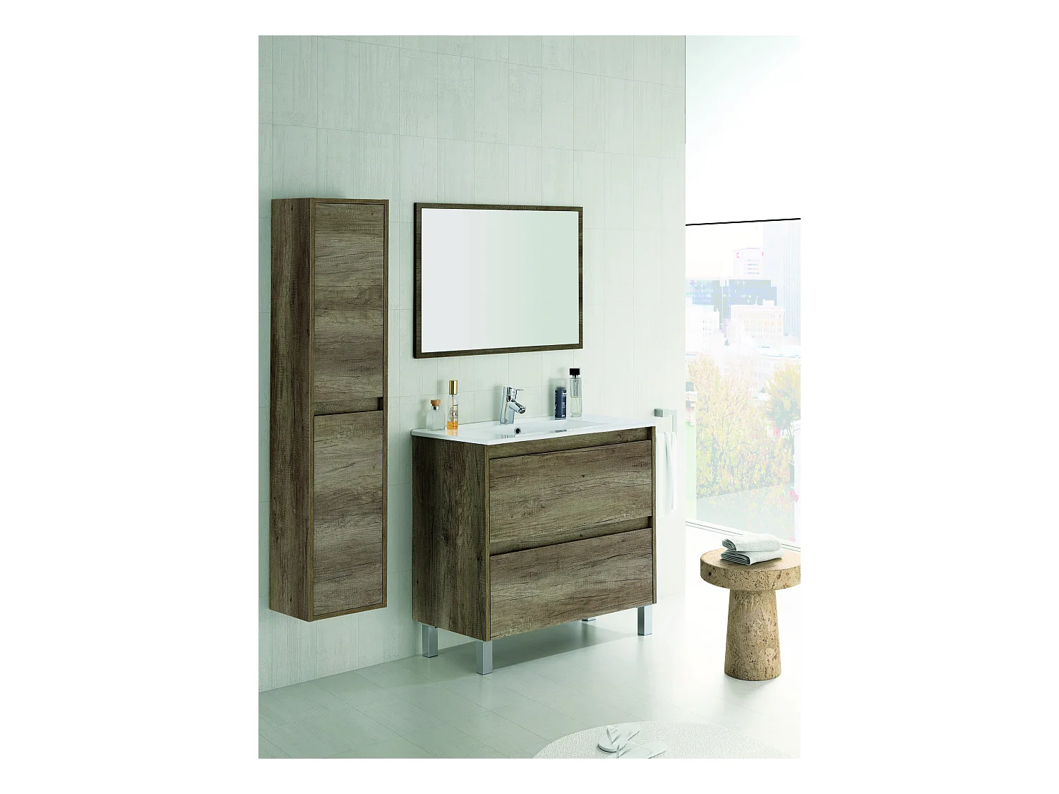 Hängesäule mit 2 Türen H140 cm