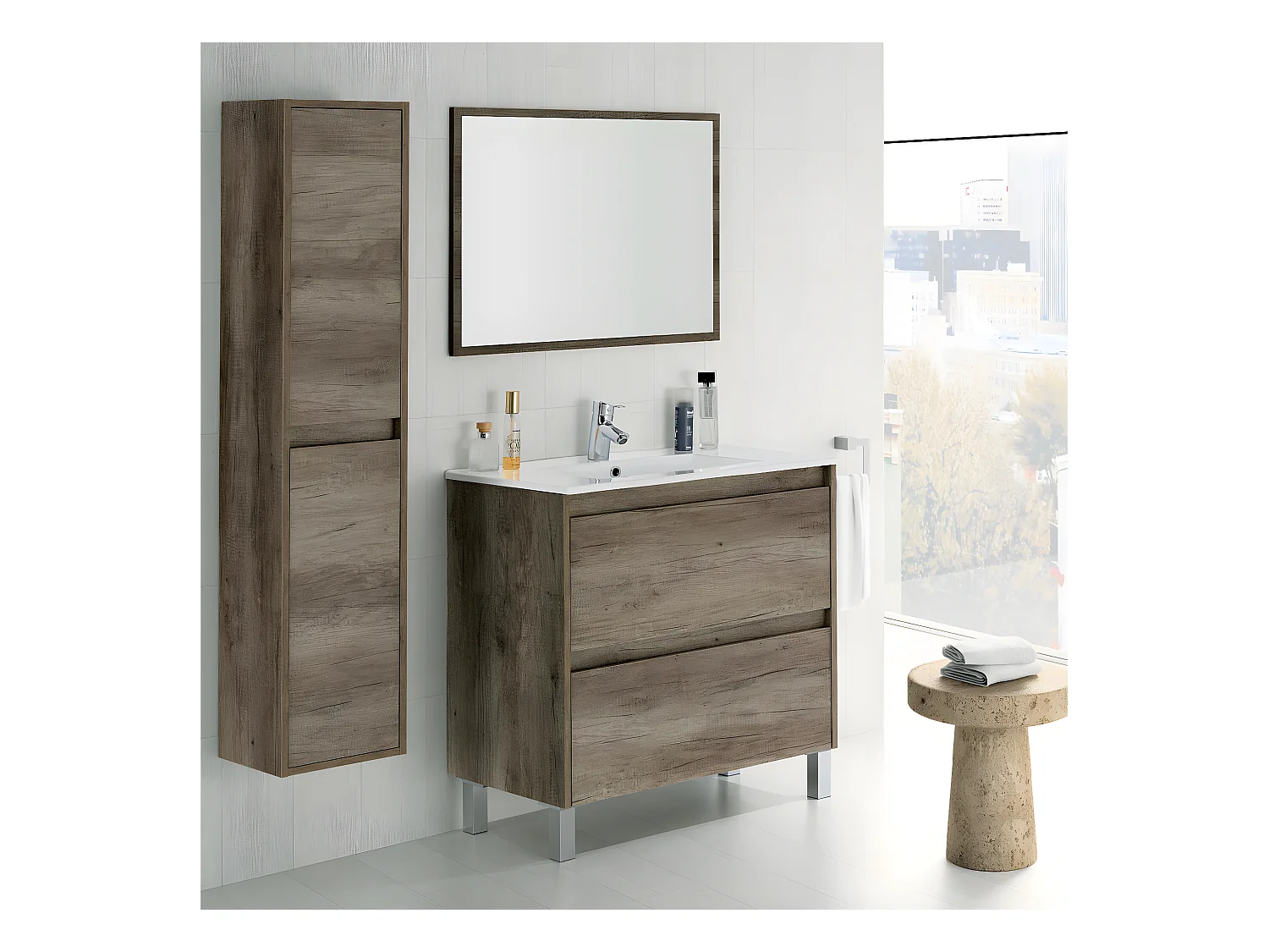 Hängesäule mit 2 Türen H140 cm