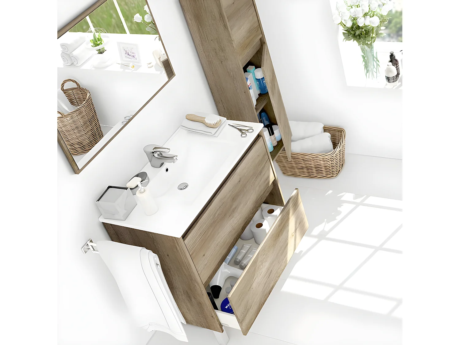 Columna de baño Dakota 2 puertas Nordik