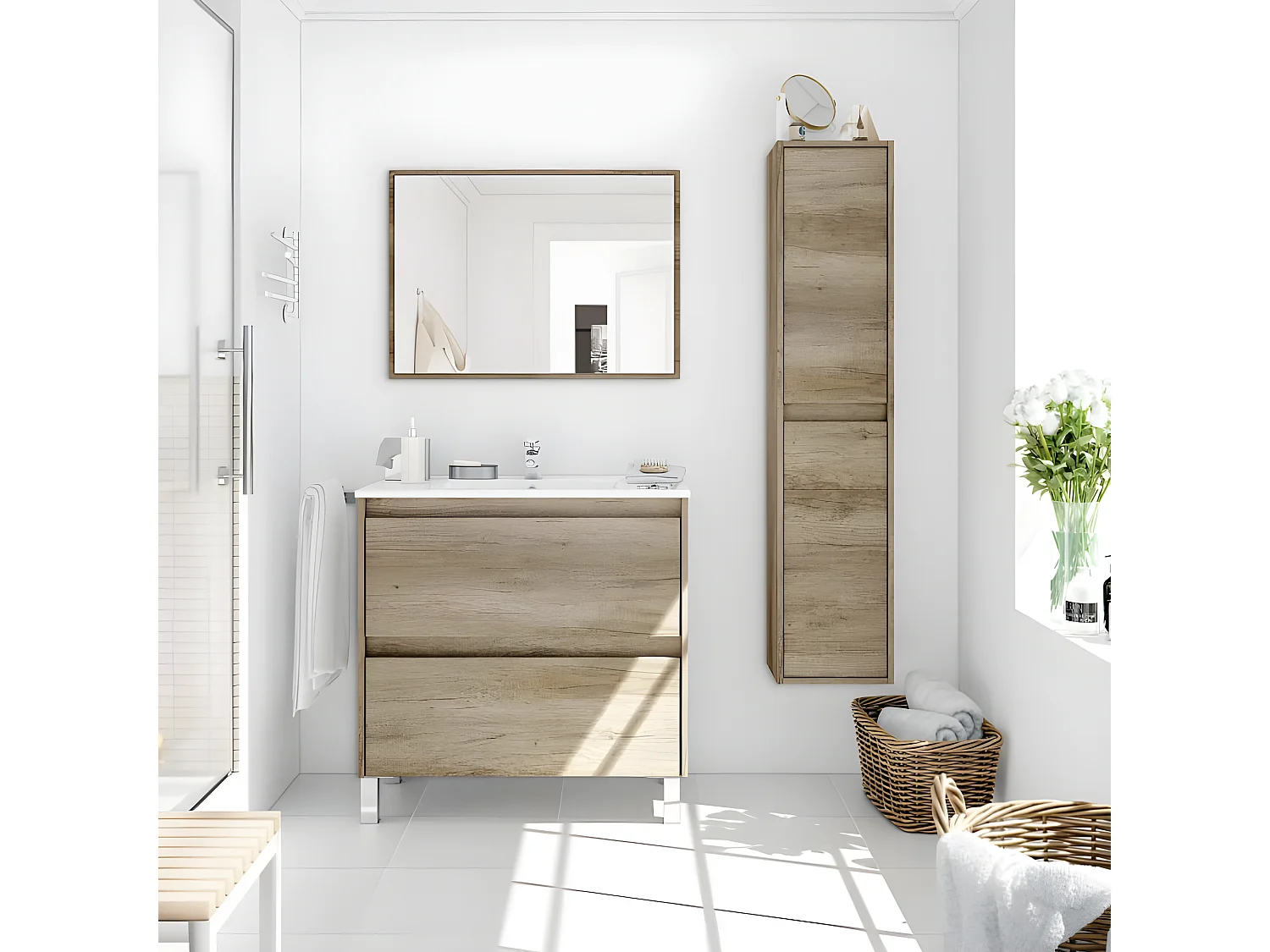 Columna de baño Dakota 2 puertas Nordik