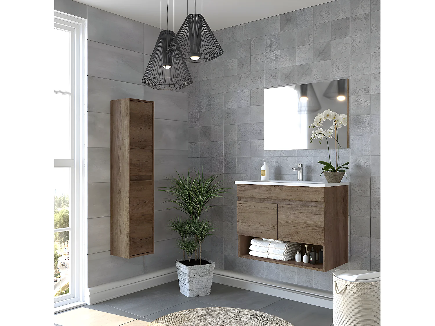 Columna de baño Dakota 2 puertas Nordik