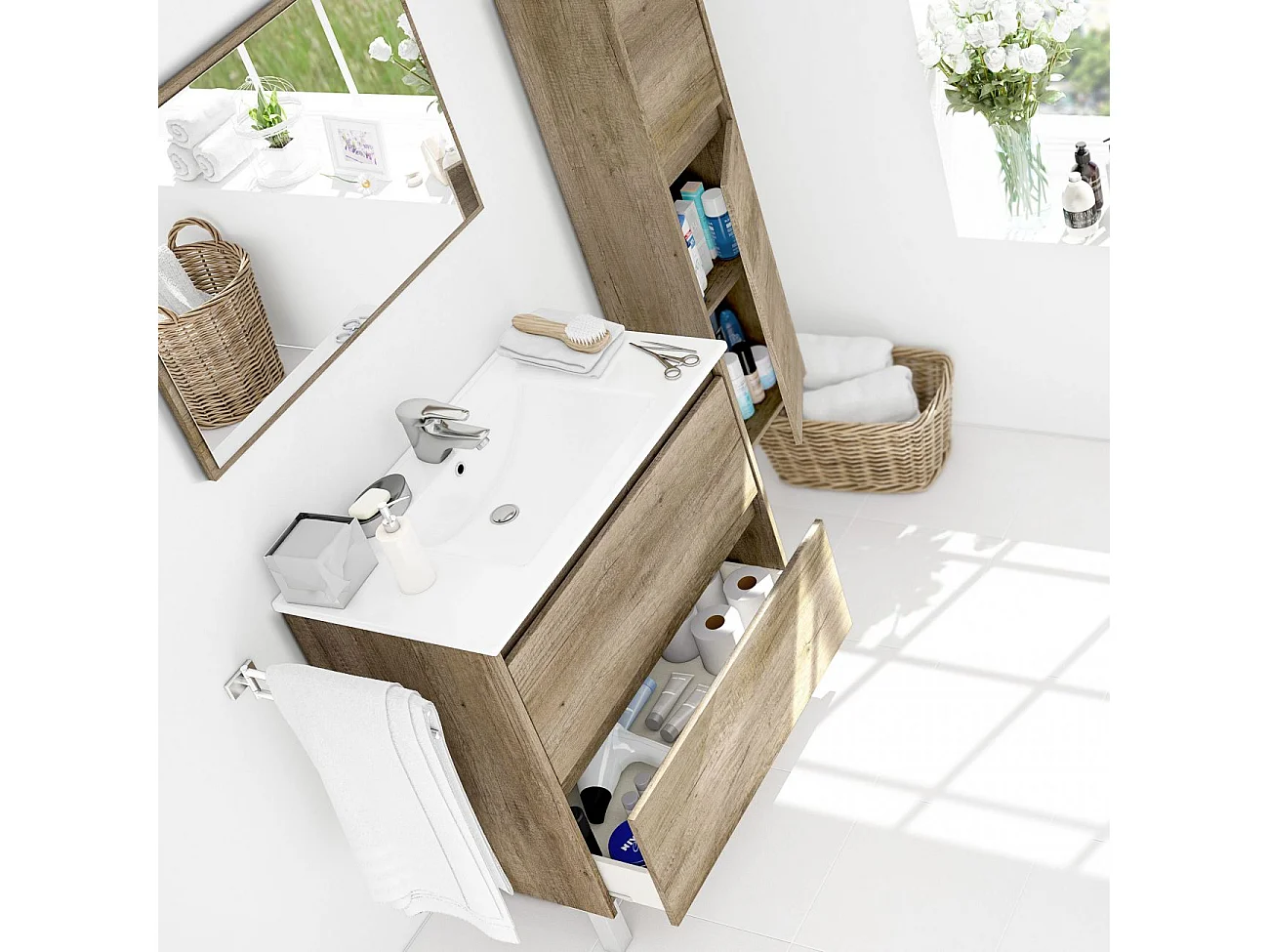 Columna de baño Dakota 2 puertas Nordik