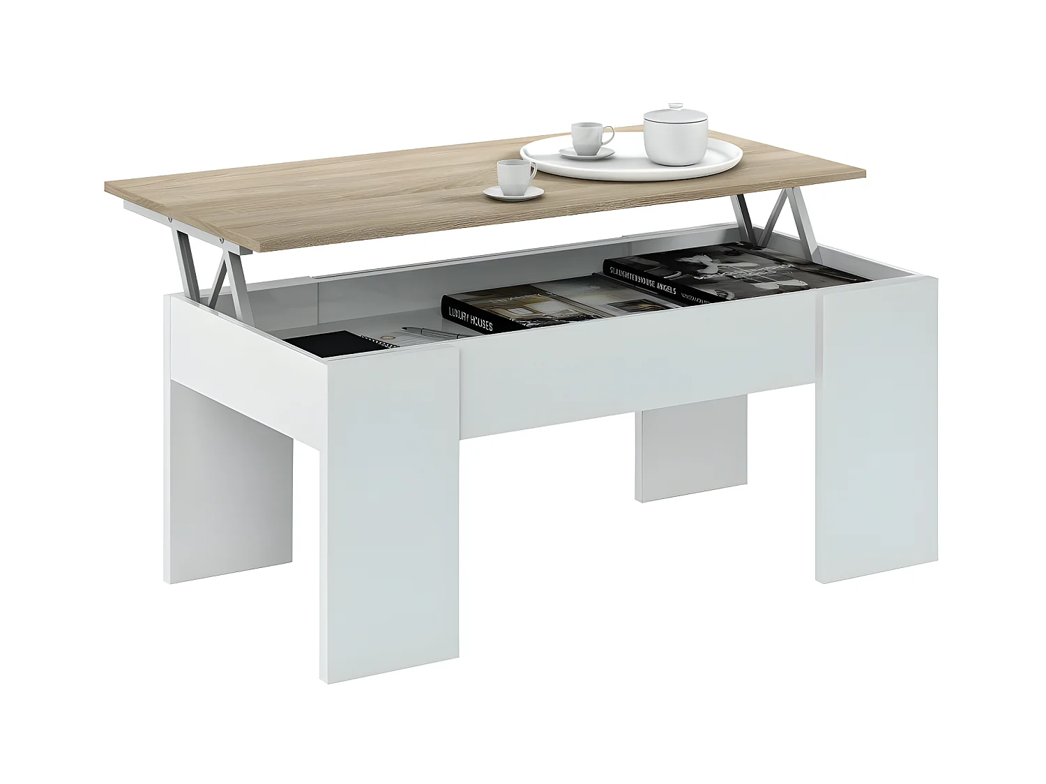 Mesa de Centro con Tapa Elevable L100 cm - Alida