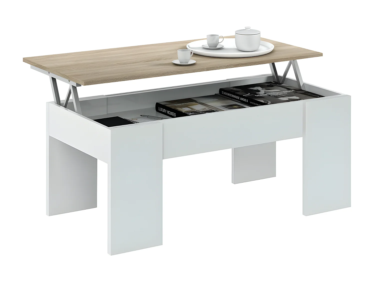 Mesa de Centro con Tapa Elevable L100 cm - Alida