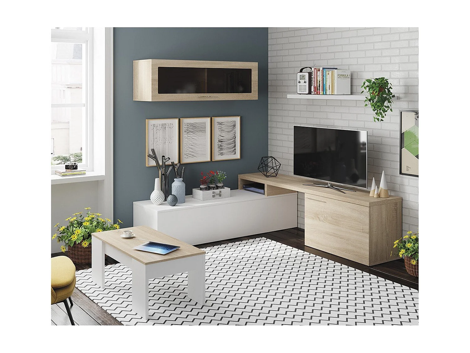 Mesa de Centro con Tapa Elevable L100 cm - Alida