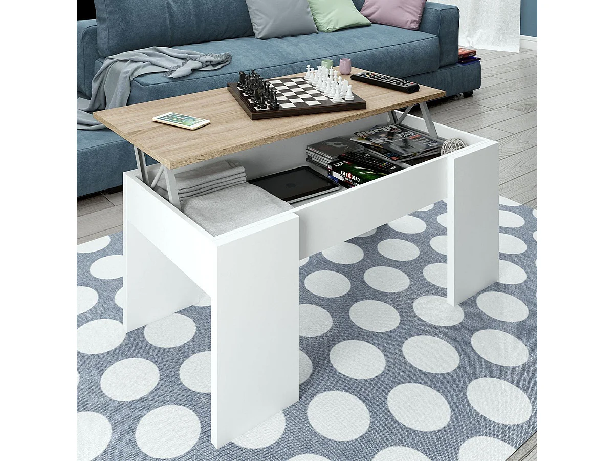 Table Basse à Plateau Relevable L100 cm - Alida