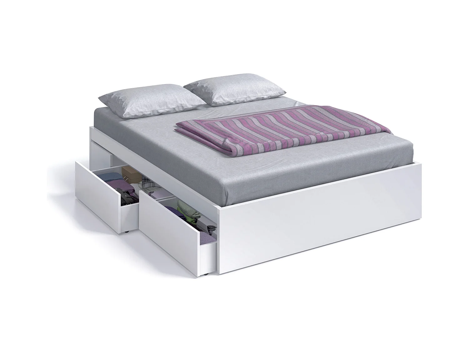 Cama con 4 cajones BED