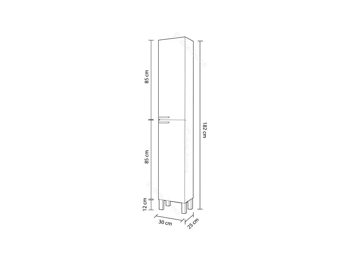 Columna de baño 2 puertas Al182 cm