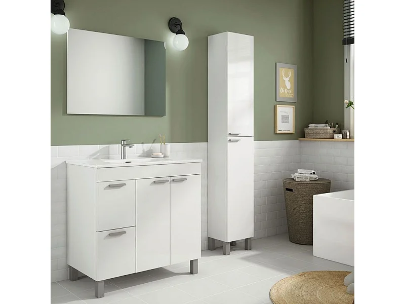 Colonne salle de bain 2 portes H182 cm
