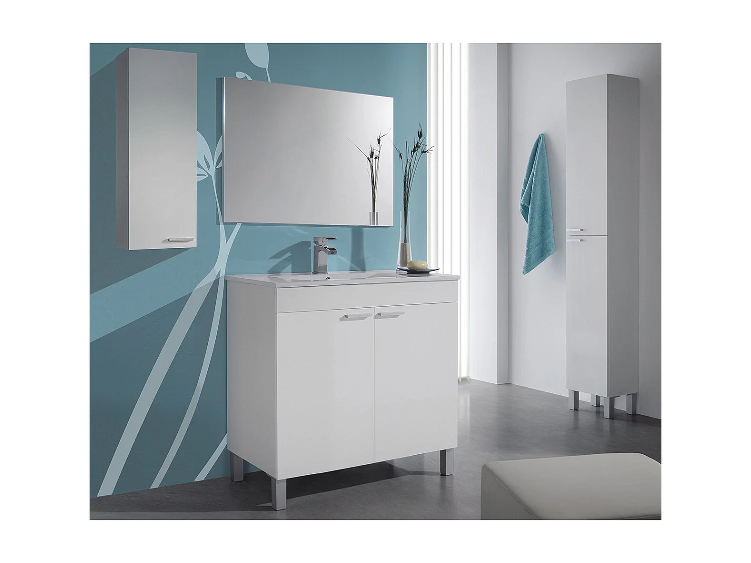 Colonne salle de bain 2 portes H182 cm